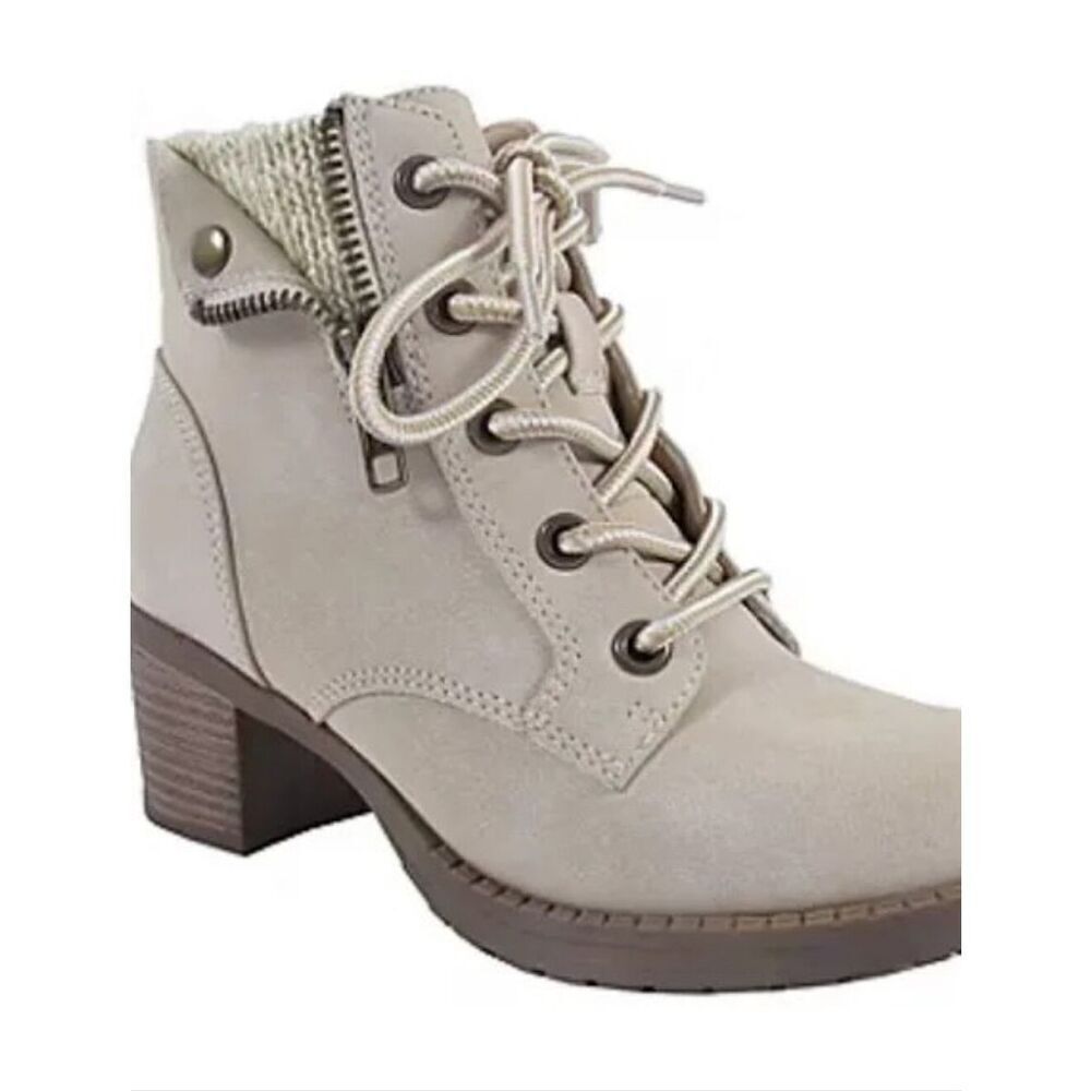 (S-4756) Pop Little & Big Kid Girls Venti Block Heel Lace Up Boots Sz 11